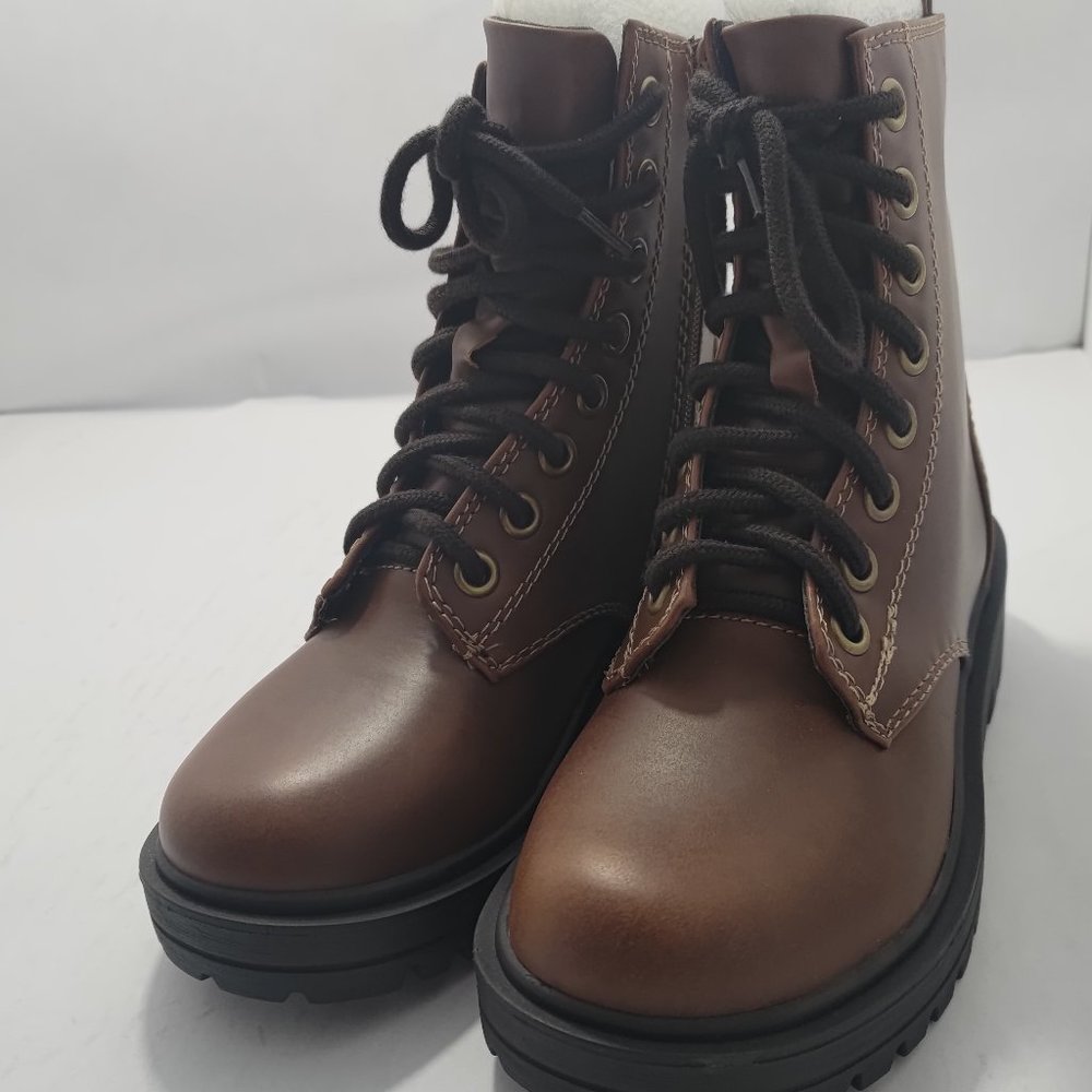FIRM Lace Up Ankle Boots Whiskey